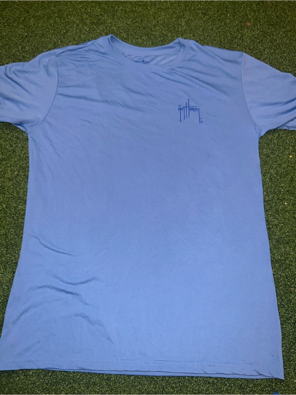 Guy Harvey Marlin Graphic Fishing Tee Light Blue Medium 🎣🌊